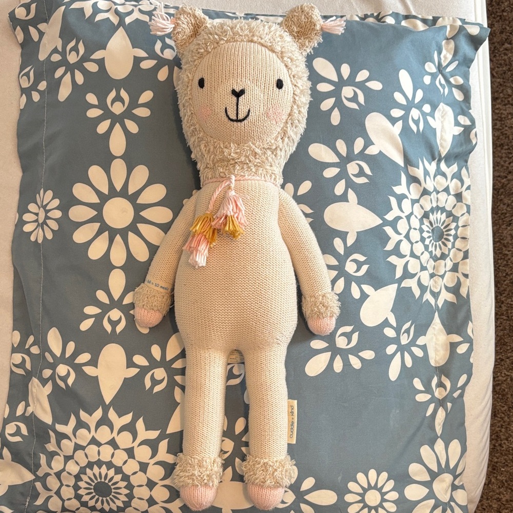 Cuddle + Kind Lola the Llama, Regular 20” Hand-Knit Doll